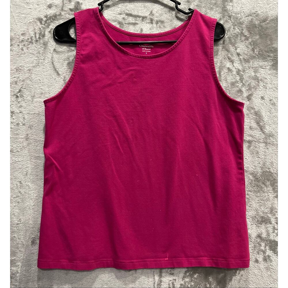 Chadwicks Women’s Tank Top Size Large Sleeveless Some Bleach Stains Workout Gym